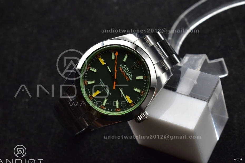 GV Edition 1:1 VSF Green Sapphire 904L Bracelet SS 904L SS Best Milgauss Black SA3131 116400 Real Dial on 0316